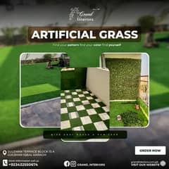 Artificial grass turf vinyl flooring wooden pvc blinds Grand interiors 0