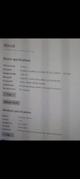 Lenovo core i5 5th generation 128 gb ssd 1