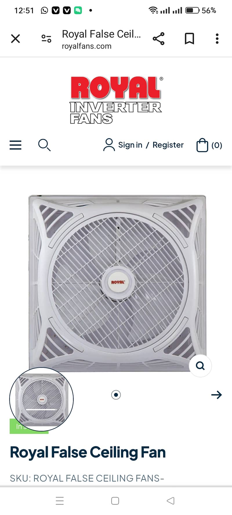 Fall ceiling Royal fan new available 0