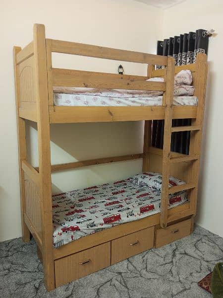 Wooden Bunk Bed for Kids for Sale 0