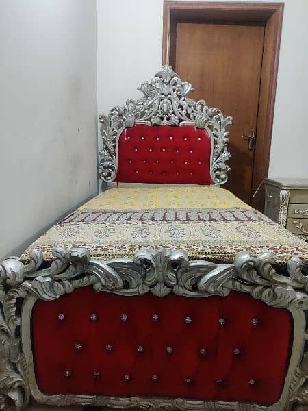 2 single chinyuti design bed with spring mattress urgent sale 1