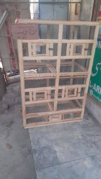 parrots and hen chicks wood cage for sale 1