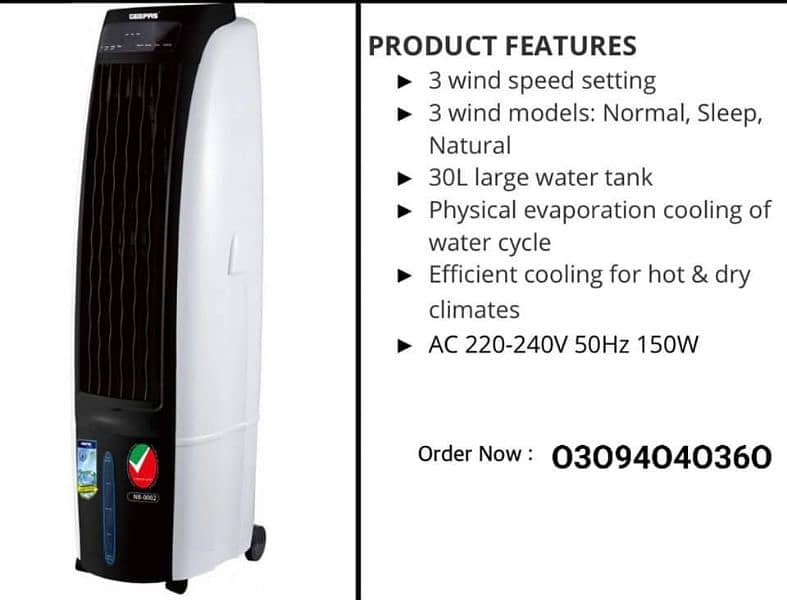 Imported Nanjiren/ Geepas chiller AC Air Room cooler /O3O94O4O36O 6