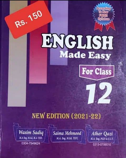 F. SC; Grade 11 and 12 books in excellent condition at 50% low price. 4
