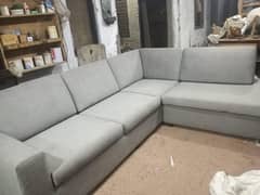 L Shaped Grey Minamilist Sofa in Mint Condition