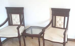 Executive Chinioti Wooden Carving Chairs Set 0