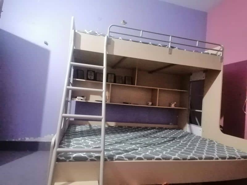 Habitt Bunk Bed, double bed on bottom and single bed on first floor. 1