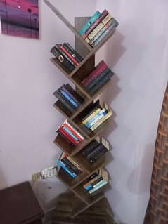 Tree bookshelf with 10 racks with drawer