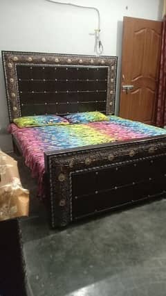 Double bed and side tables