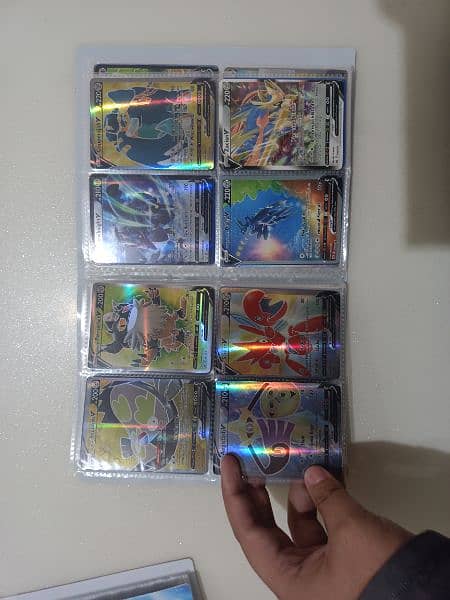 non repeated pokemon cards (v and ex) plus album 13