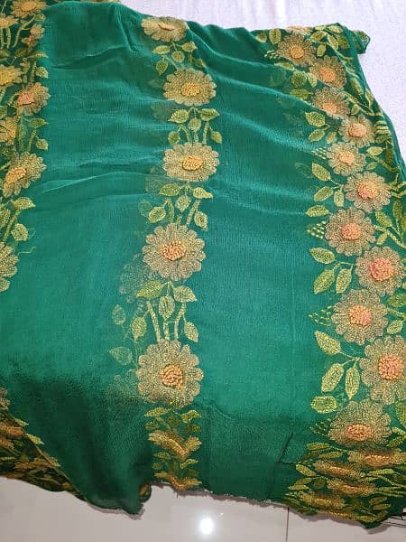 hand embroided chiffon suit 1