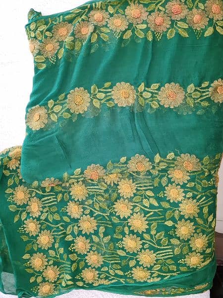 hand embroided chiffon suit 2