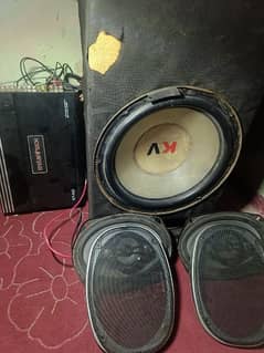 car complete sound system with amplifier with lcd tab good condition