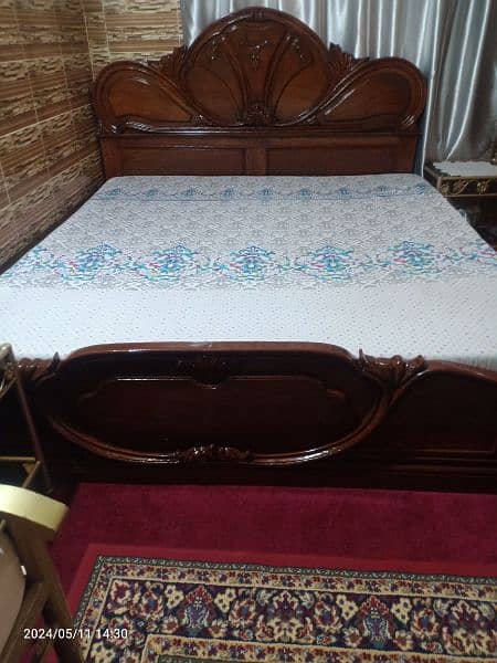 pure sheesham wood king bed fresh polished 0