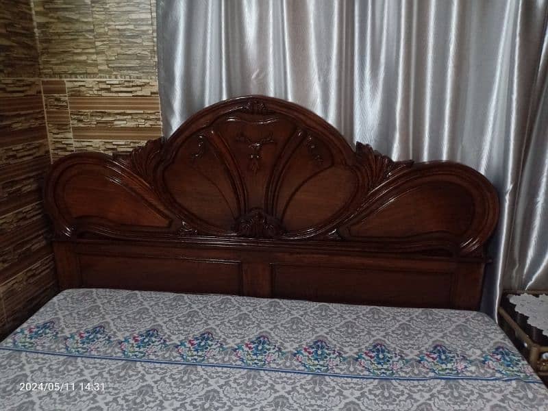 pure sheesham wood king bed fresh polished 2