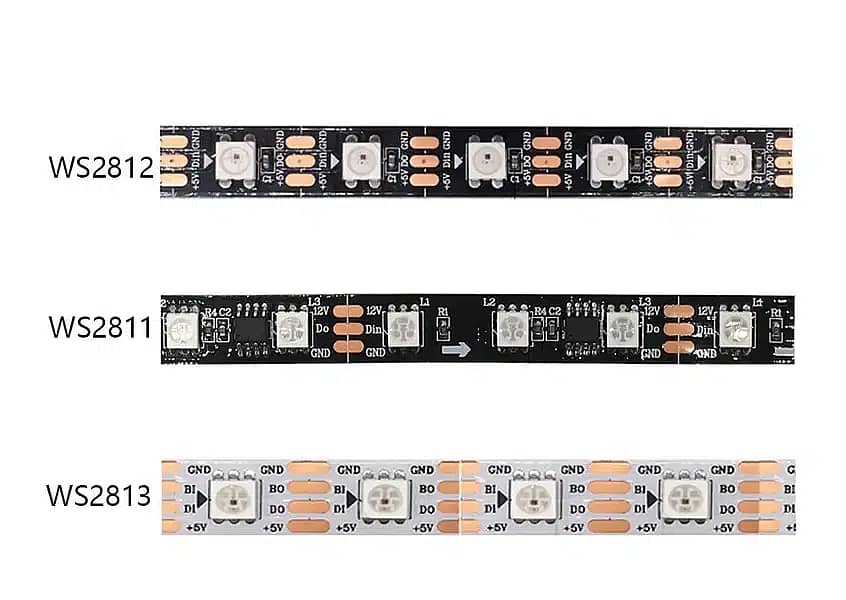 WS2812B / WS2813 / WS2811 Addressable Light RGBIC DC5V Led Strip 2