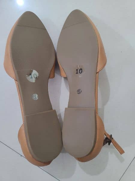 Brown flats size 10 3
