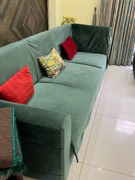 sofa set emerald green 8 seater 5