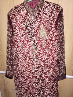 valvet sherwani with shawl ND kulla urgent sale for cheap price