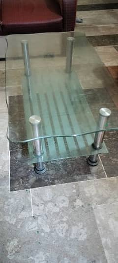 Glass center table for sale