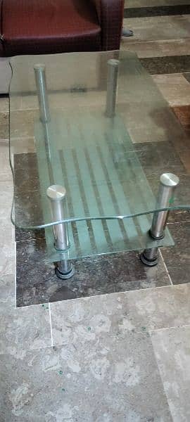 Glass center table for sale 0