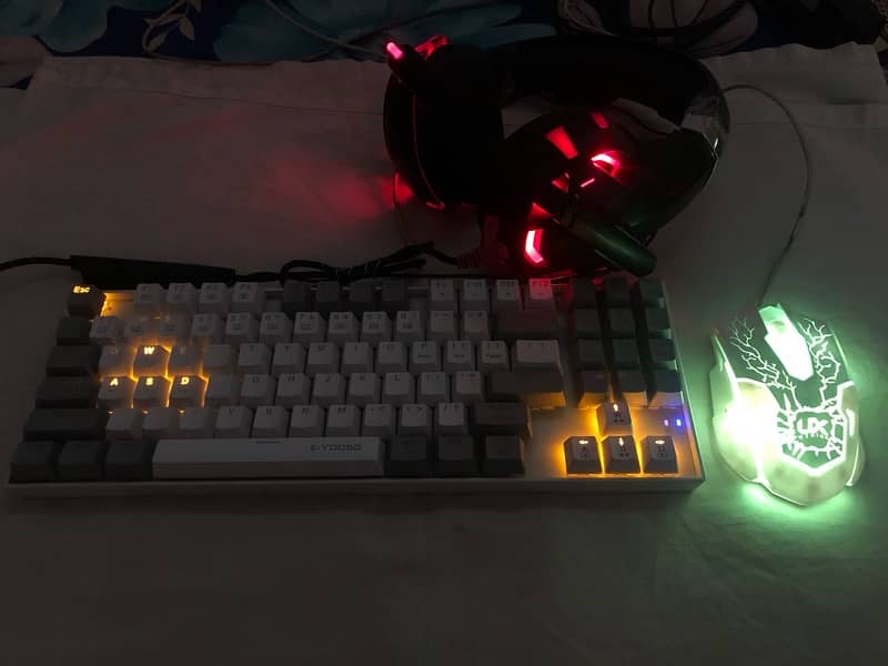 Mechanical keyboard ‘ mouse and headphones 10
