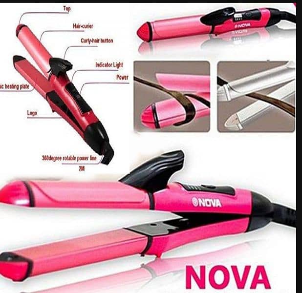 2 in 1 Hair Straightener and Curler 2