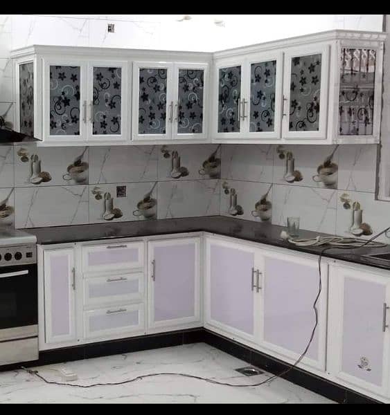 Aluminum glass PVC Kitchen cabinets 15