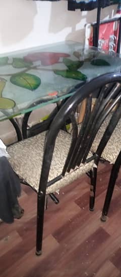 4 person dining iron road table abd chairs