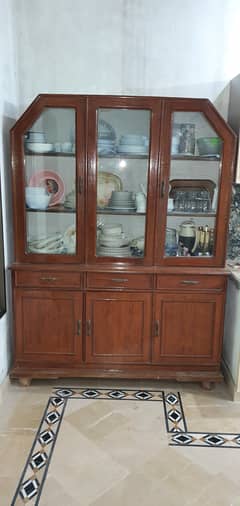 Wooden CROCKERY SHOW CASE and DRESSING TABLE 0