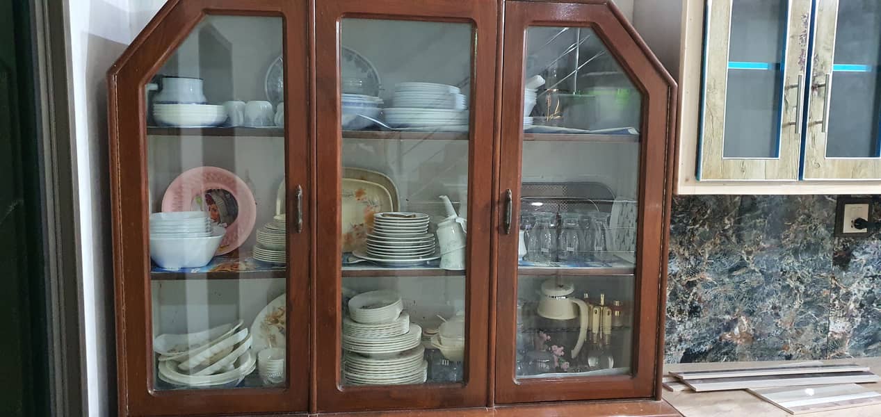 Wooden CROCKERY SHOW CASE and DRESSING TABLE 2