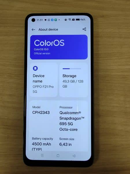 OPPO F21 pro 5G for sale 5