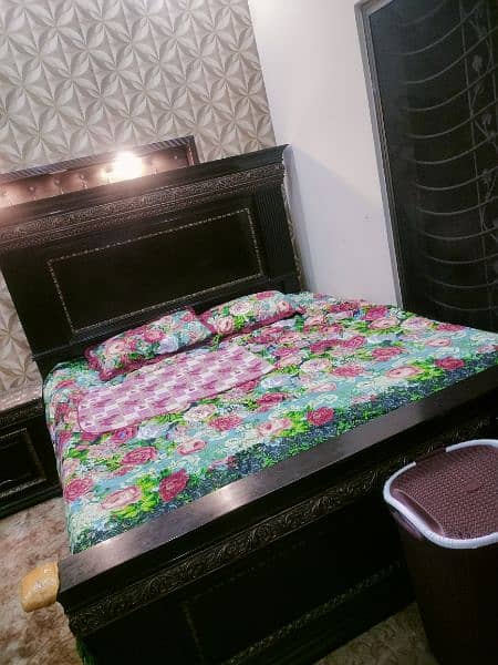 solid wood bed available for sale 0