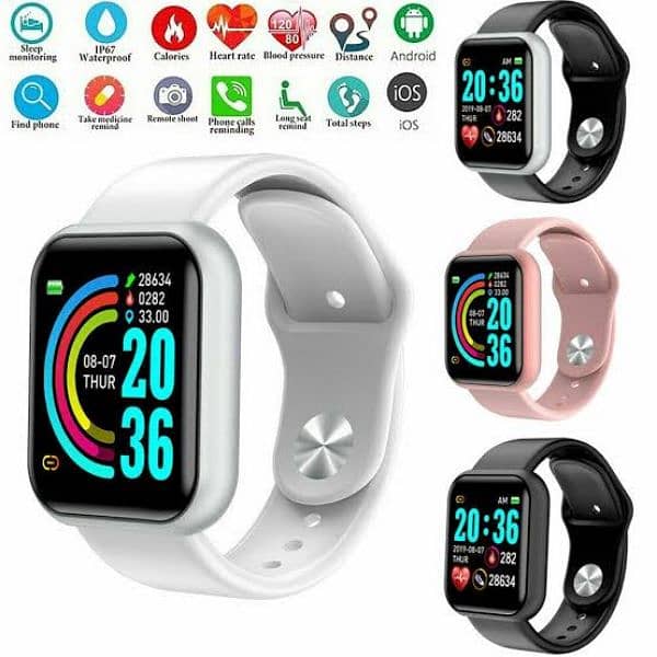 y68/D20 smart watch box pack smart watch fitness watch 1