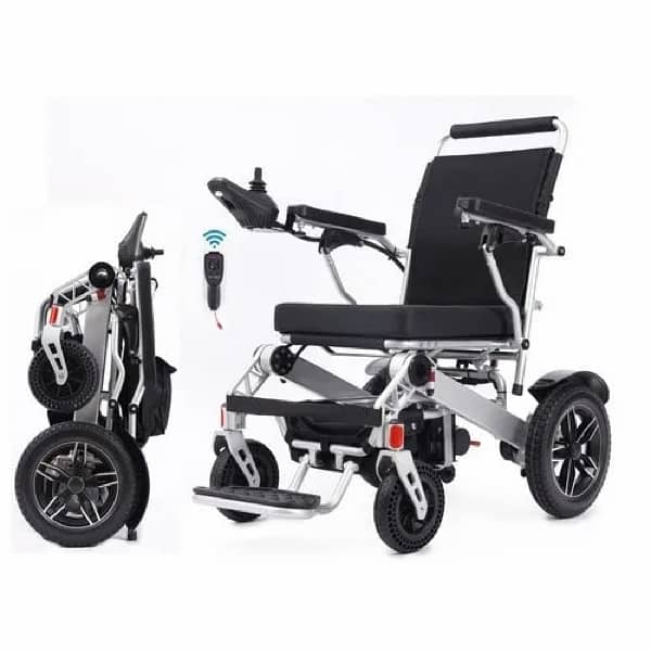 Electric Wheelchair Hajj Full Foldable / Light Weight Hajj Umrah 120kg 5