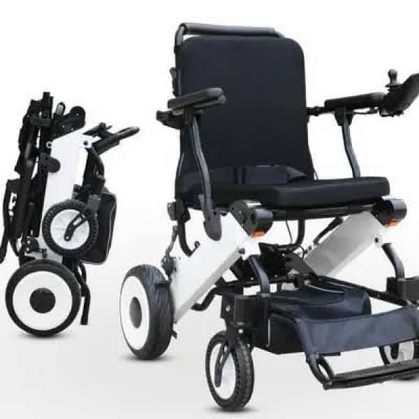 Electric Wheelchair Hajj Full Foldable / Light Weight Hajj Umrah 120kg 7
