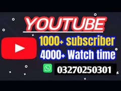 YouTube channel Monetization available Subscribers Watchtime 0