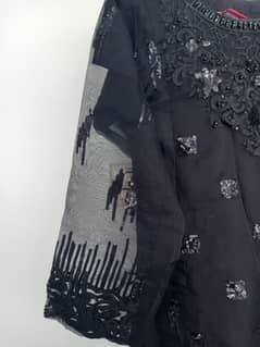 black organza 2 pc dress