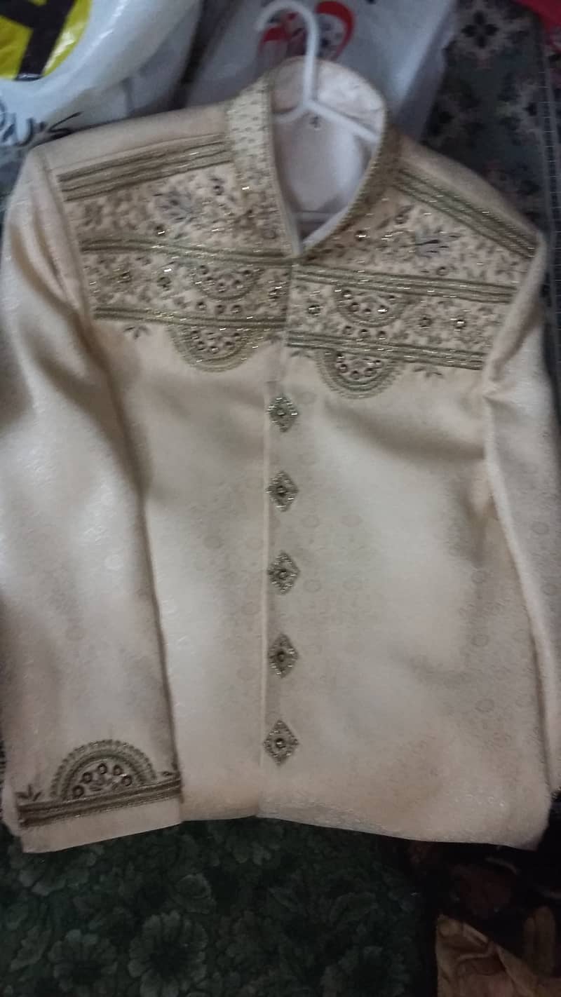 Sherwani + Qula (One Time Used, Brand New) 1