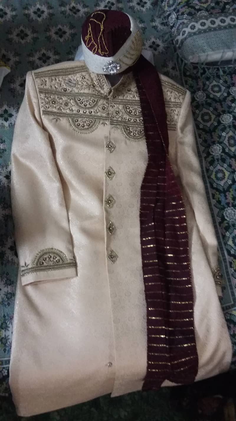 Sherwani + Qula (One Time Used, Brand New) 3