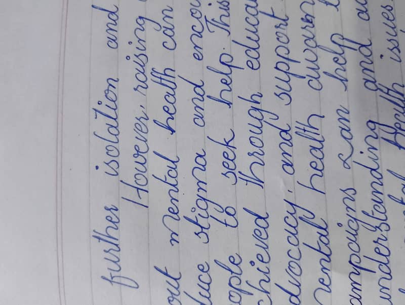 Handwriting assignment work 6