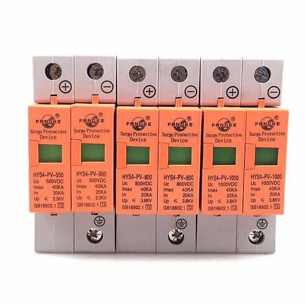 Dc 1000V 800V 500V 20ka~40ka 2P 2Pole Spd Solar Surge Protector 2