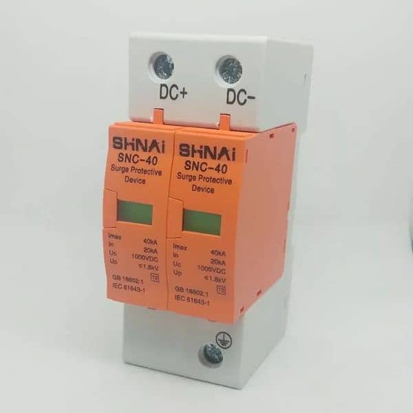 Dc 1000V 800V 500V 20ka~40ka 2P 2Pole Spd Solar Surge Protector 5