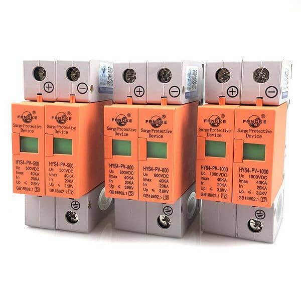 Dc 1000V 800V 500V 20ka~40ka 2P 2Pole Spd Solar Surge Protector 7