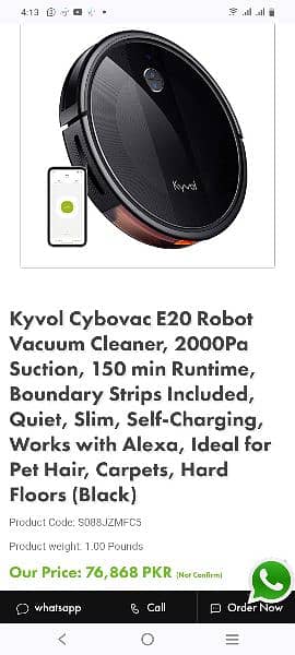 Kyvol Cybovac E20 Robot Vacuum Cleaner 8