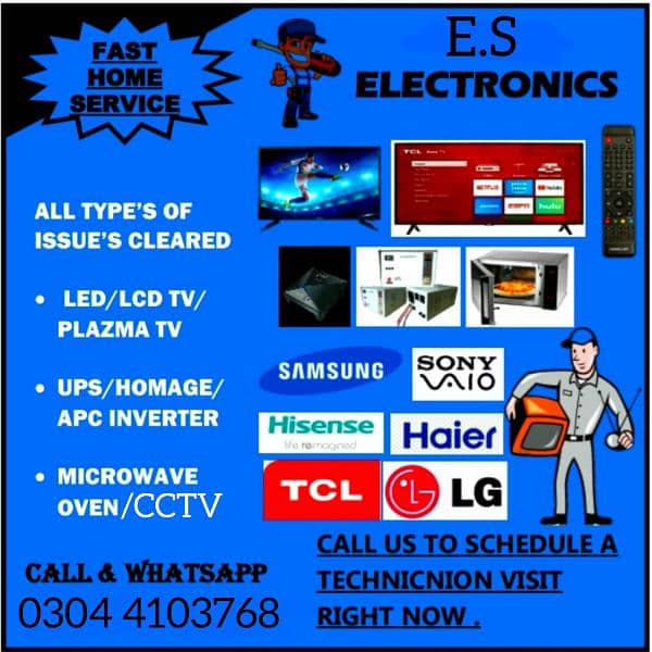 LED Repair | UPS | CCTV | HOMAGE INVERTERS | HOME SERVICE AVAILABLE 0