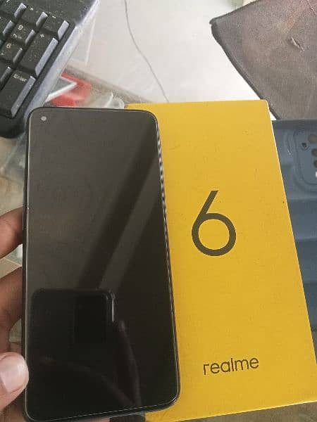 Realme 6  8/128 condition 10/9 with box charger 3