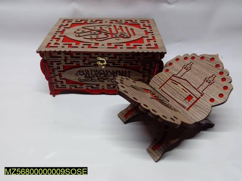 Wooden rai and Quran holder box 1