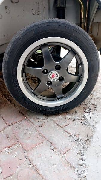 alloy rims and tyres 14" for alto 2