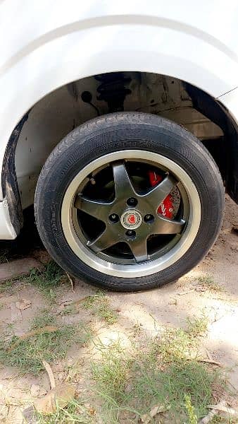 alloy rims and tyres 14" for alto 3